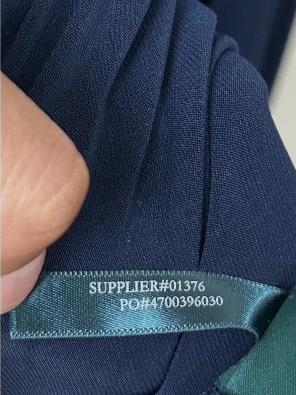 Lauren by Ralph Lauren One-Shoulder Navy Evening Gown Draped Cascade size 12 - Picture 6 of 6
